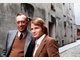 Der Schauspieler Horst Tappert (l.) mit Fritz Wepper im August 1973.