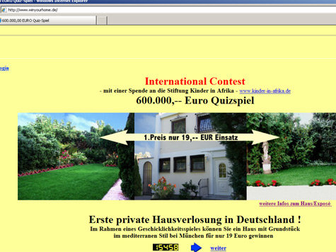 Auf der Internetseite kann man das schmucke Haus begutachten.