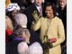 Michelle Obama betritt die B&uuml;hne in Washington.
