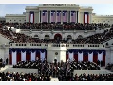 Vor dem Kapitol in Washington findet die Zeremonie statt.