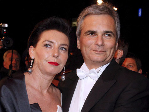 Der &ouml;sterreichische Bundeskanzler Werner Faymann mit seiner Frau Martina Ludwig-Faymann.