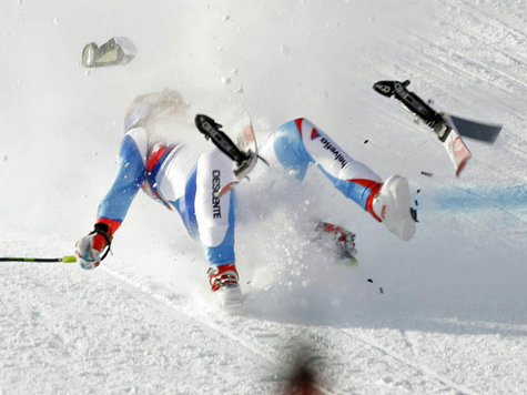 Daniel Albrecht st&uuml;rzte im Zielhang der Kitzb&uuml;heler Streif schwer.