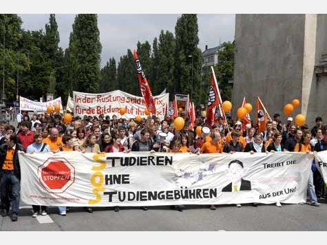 Studenten-Demo gegen Semestergeb&uuml;hren