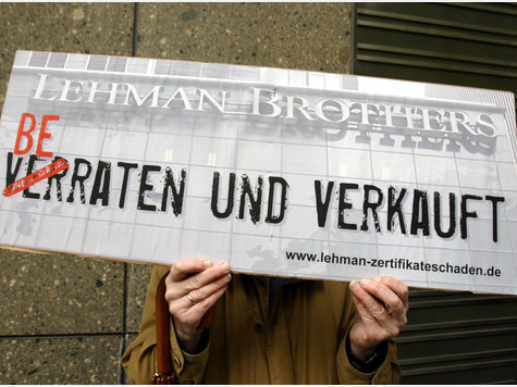 Protest nach Lehman-Pleite Protest nach Lehman-Pleite