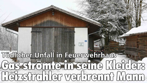 Mann verbrennt in Feuerwehrhaus