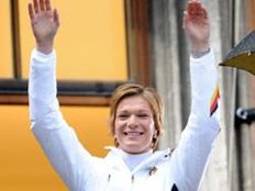 Rückkehr der deutschen Olympia-Teilnehmer: Autokorso und Feier auf dem Münchner Rathaus-Balkon