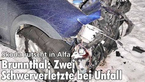 Zwei Schwerverletzte bei Unfall wegen Schneeverwehung