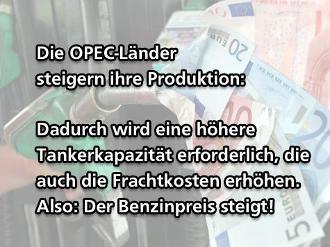 Begr&uuml;ndungen f&uuml;r Benzinpreise