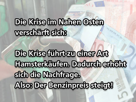 Begr&uuml;ndungen f&uuml;r Benzinpreise