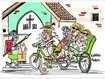 Preis pro Kilogramm statt Kilometerpauschale? &Uuml;ber den mitunter sehr anstrengenden Job der Rikscha-Fahrer hat sich Tagblatt-Zeichner Horst Wendland seine Gedanken gemacht. Zeichnung: Wendland