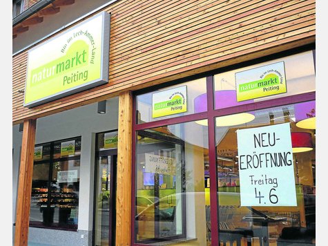 Er soll Kunden über die Landkreisgrenzen hinaus nach Peiting locken: Der Bio-Supermarkt an der Freistraße. bas Er soll Kunden über die Landkreisgrenzen hinaus nach Peiting locken: Der Bio-Supermarkt an der Freistraße. bas