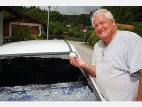 Hagel-Unwetter in Urfeld und Walchensee