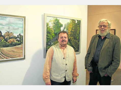 Freunde, die die Natur lieben: Thomas Vesely und Josef Benda im Wasserturm. Foto: Sch