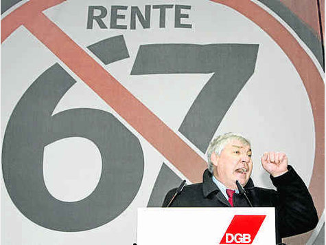 Scharfe Proteste hatte die schrittweise Erhöhung des Rentenalters auf 67 zur Folge. mm-Archiv Scharfe Proteste hatte die schrittweise Erhöhung des Rentenalters auf 67 zur Folge. mm-Archiv