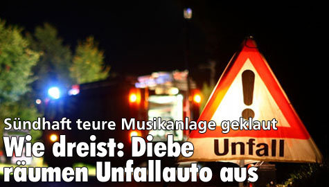 Wie dreist: Diebe räumen Unfallauto aus