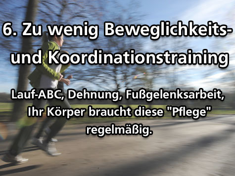 Laufen Training Fehler