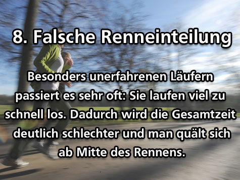 Laufen Training Fehler