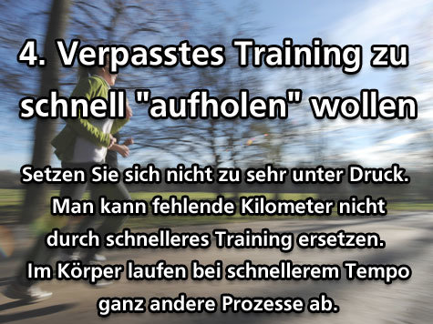Laufen Training Fehler