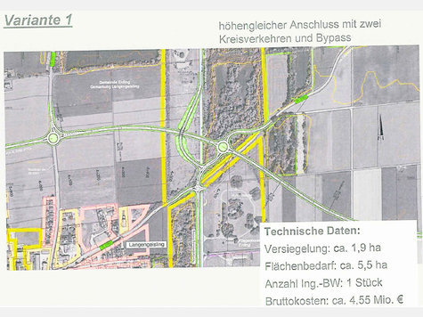 F&uuml;r diese Variante der Anbindung spricht sich der Gemeinderat Fraunberg aus. bild: gemeinde Fraunberg