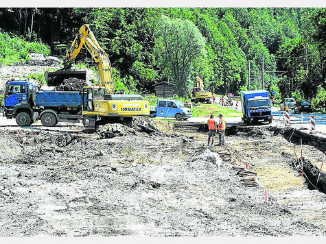 Die Arbeiten laufen schon bei Oberau: Auch für die Umfahrung Oberau könnte sich die ÖDP eine kleinere Variante ohne Auerbergtunnel vorstellen. foto: Sehr Die Arbeiten laufen schon bei Oberau: Auch für die Umfahrung Oberau könnte sich die ÖDP eine kleinere Variante ohne Auerbergtunnel vorstellen. foto: Sehr