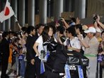 Triumphaler Empfang für Japans Weltmeisterinnen