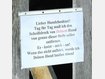Dieses Schild hat die Hundebesitzern in Fischbachau verunsichert. Foto: kn