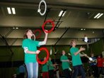 Jonglier- und Einradkünstler am Viscardi-Gymnasium