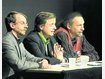 Das Trio Infernal mit Christoph Krall, Ludwig M&uuml;ller und Simon Pichler (v.l.) scheut sich nicht vor Schl&uuml;pfrigem. Foto: rabe