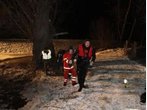 Feuerwehr spreng Eisblockade in Augsburg