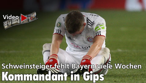 Schweinsteiger: Kommandant in Gips