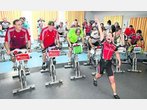 Schweißtreibende Spinning-Aktion für die gute Sache