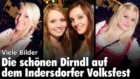 Volksfest Markt Indersdorf 2012: Die schönen Dirndl auf dem Indersdorfer Volksfest