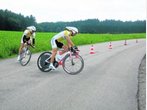 Schnelle Paare auf dem Rennrad