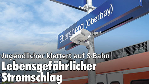 Schrecklicher Unfall in Ebersberg: Mann klettert auf S-Bahn-Dach