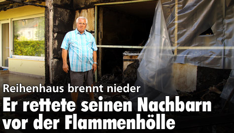 Gröbenzell Reihenhaus brennt nieder: Nachbar rettet seinen 84 Jahre alten Nachbarn