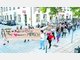 Quer durch die Stadt ging der Lichtermarsch gegen Rechts &uuml;ber den Marienplatz bis zum B&uuml;rgermeister-Schaegger-Platz. uf