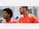 W&auml;hrend die Spieler auf dem Trainingsplatz ihre erste lockere Einheit abspulten, beobachtete Sportvorstand Matthias Sammer das Geschehen vom Fenster aus