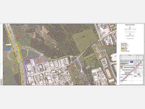Die einzige Variante der Gräfelfinger Umgehungsstraße, die im Bürgerentscheid am 21. April angeboten wird: Von der komplett nach Osten verlegten, neuen Autobahn-Anschlussstelle (links) führt die Straße im Osten des Gewerbegebietes bis zur Würmtalstraße, in die sie westlich des Neurieder Weges mündet, um eines Tages bei Martinsried verlängert werden zu können. Rechts entlang der Autobahn ist lila die Verlängerung der Lochhamer Straße eingezeichnet, die zur neuen Anschlussstelle führt. Diese Variante dürfte die Gemeinde samt Nebenkosten rund sieben Millionen Euro kosten. Plan: Wagner Ingenieure Die einzige Variante der Gräfelfinger Umgehungsstraße, die im Bürgerentscheid am 21. April angeboten wird: Von der komplett nach Osten verlegten, neuen Autobahn-Anschlussstelle (links) führt die Straße im Osten des Gewerbegebietes bis zur Würmtalstraße, in die sie westlich des Neurieder Weges mündet, um eines Tages bei Martinsried verlängert werden zu können. Rechts entlang der Autobahn ist lila die Verlängerung der Lochhamer Straße eingezeichnet, die zur neuen Anschlussstelle führt. Diese Variante dürfte die Gemeinde samt Nebenkosten rund sieben Millionen Euro kosten. Plan: Wagner Ingenieure