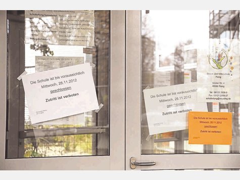 Alles wieder gut: In der Grund- und Mittelschule Poing gibt es keinen Verdacht auf weiteren Asbest. foto: dz
