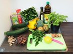 Ein veganes Menü mit Quinoa