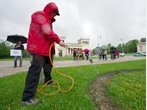 Künstler erinnert am Königsplatz in München an NS-Zeit