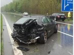 Unfall mit nagelneuem BMW M5 auf der A95 bei Murnau - 100.000 Euro Schaden