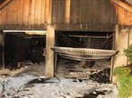 Steinhöring: Brand einer Doppelgarage - 40.000 Euro - Bilder