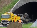 Brennender Lkw blockiert Königshainer Tunnel