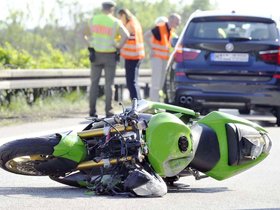 Motorrad-Unfall auf der A 99