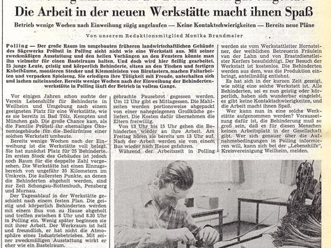 So berichtete die Heimatzeitung im Jahr 1973. Foto: repro