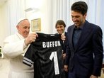 Juventus-Stars von Papst Franziskus empfangen