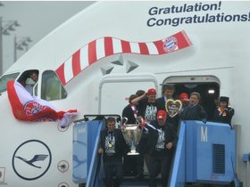 FC Bayern M&uuml;nchen Champions League Ankunft