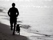 Jogger am Elbstrand