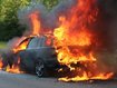 Auf der A8: BMW brennt komplett aus